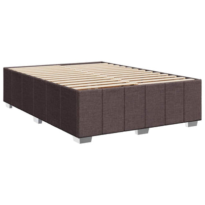 Box Spring Postel S Matrací Tmavě Hnědá 140X190 Cm Textil