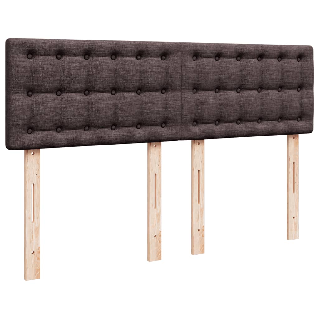 Box Spring Postel S Matrací Tmavě Hnědá 140X200 Cm Textil