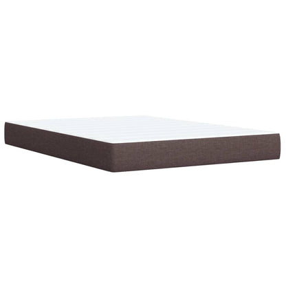 Box Spring Postel S Matrací Tmavě Hnědá 140X200 Cm Textil