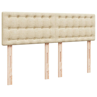 Box Spring Postel S Matrací Krémová 140X200 Cm Textil