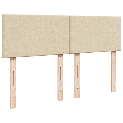 Box Spring Postel S Matrací Krémová 160X200 Cm Textil