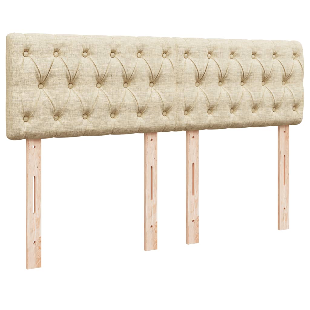 Box Spring Postel S Matrací Krémová 160X200 Cm Textil
