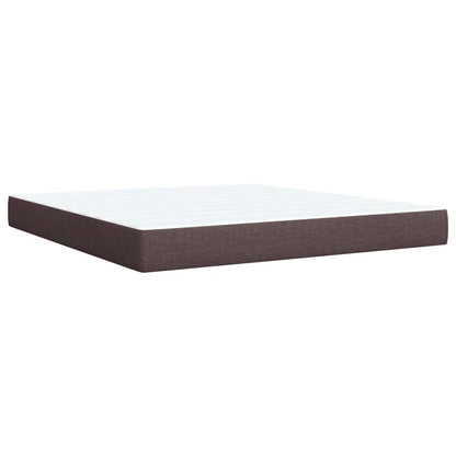 Box Spring Postel S Matrací Tmavě Hnědá 180X200 Cm Textil