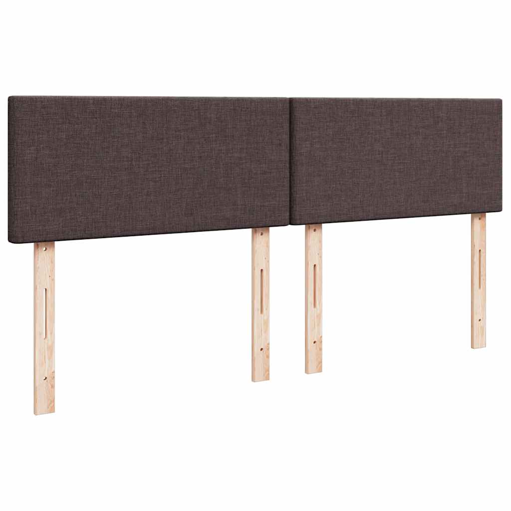 Box Spring Postel S Matrací Tmavě Hnědá 200X200 Cm Textil