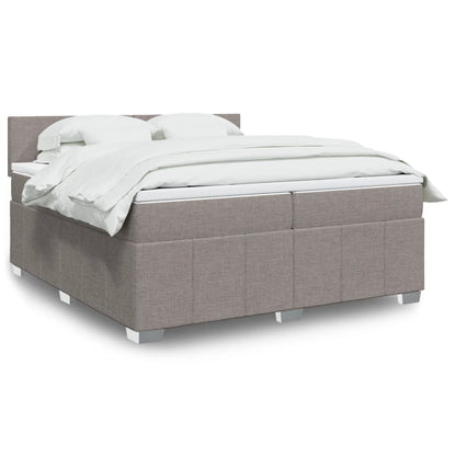 Box Spring Postel S Matrací Textil Taupe