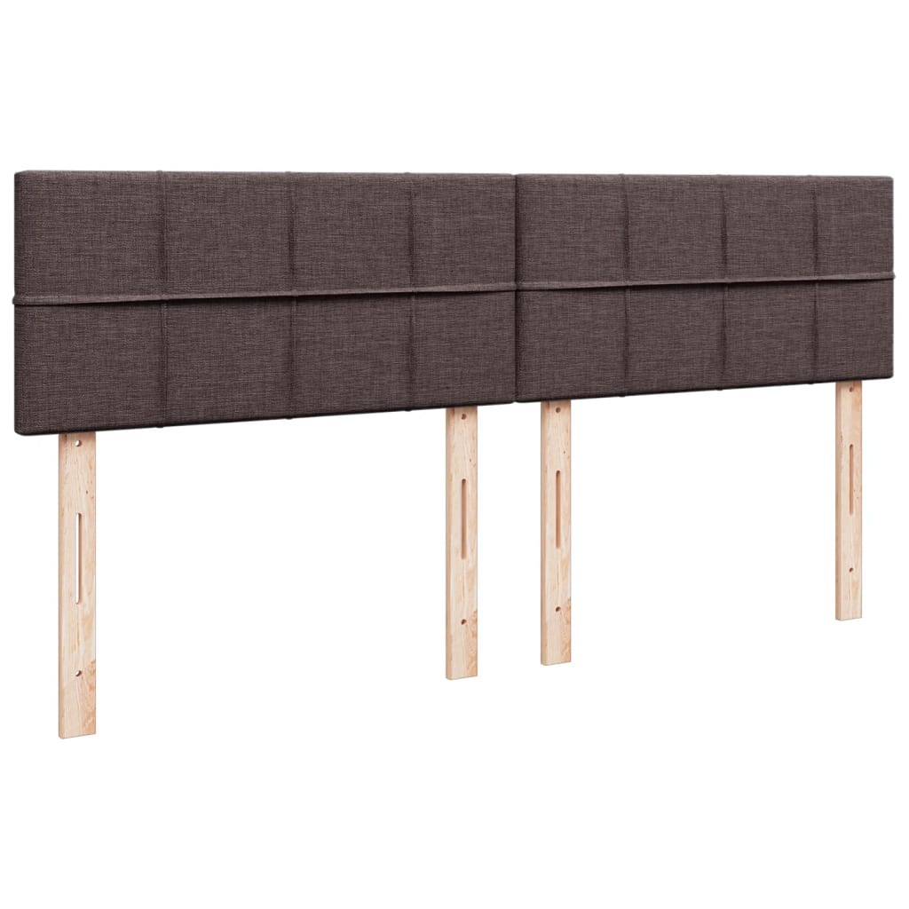 Box Spring Postel S Matrací Tmavě Hnědá 200X200 Cm Textil