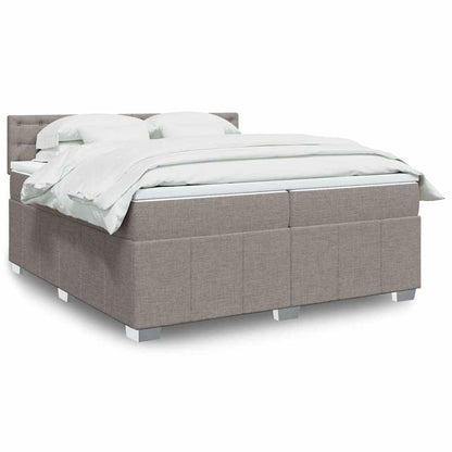Box Spring Postel S Matrací Textil Taupe