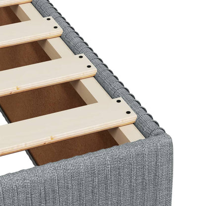 Box Spring Postel S Matrací Textil Světle Šedá