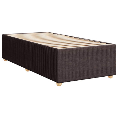 Box Spring Postel S Matrací Tmavě Hnědá 100 X 200 Cm Textil