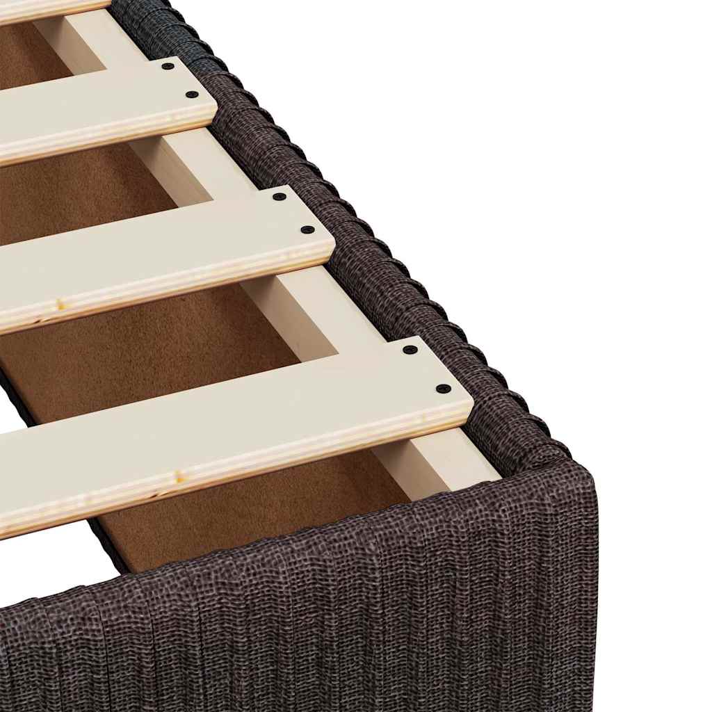 Box Spring Postel S Matrací Tmavě Hnědá 100 X 200 Cm Textil