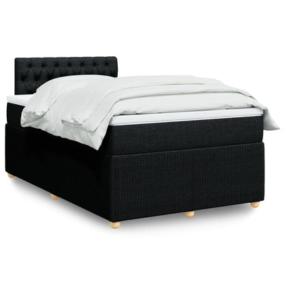 Box Spring Postel S Matrací Černá Textil Černá