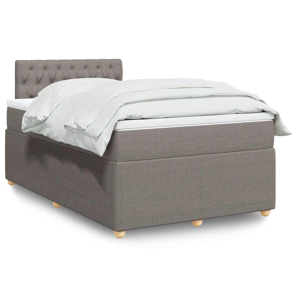 Box Spring Postel S Matrací Textil Taupe