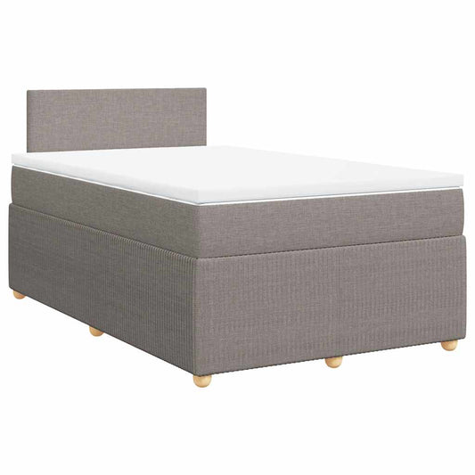 Box Spring Postel S Matrací Textil Taupe