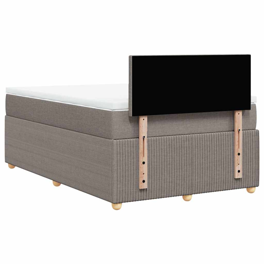 Box Spring Postel S Matrací Textil Taupe