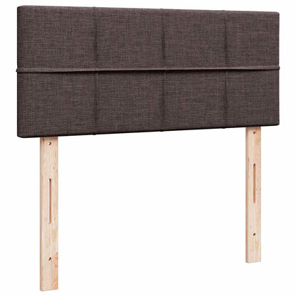 Box Spring Postel S Matrací Textil Tmavě Hnědá