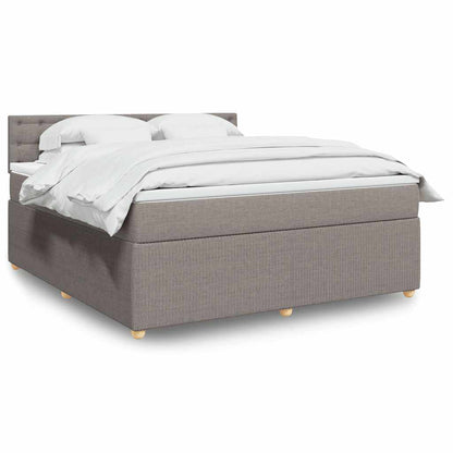 Box Spring Postel S Matrací Textil Taupe