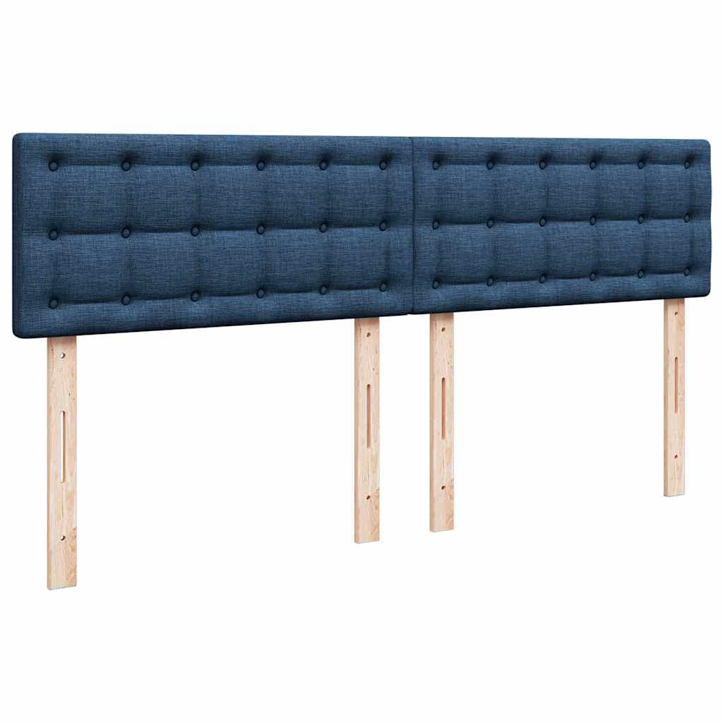 Box Spring Postel S Matrací Modrá 200X200 Cm Textil