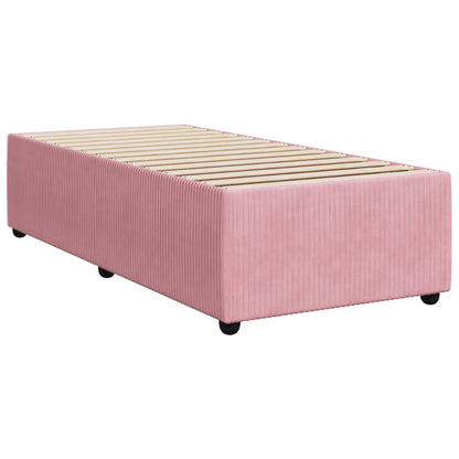 Box Spring Postel S Matrací Samet Růžová