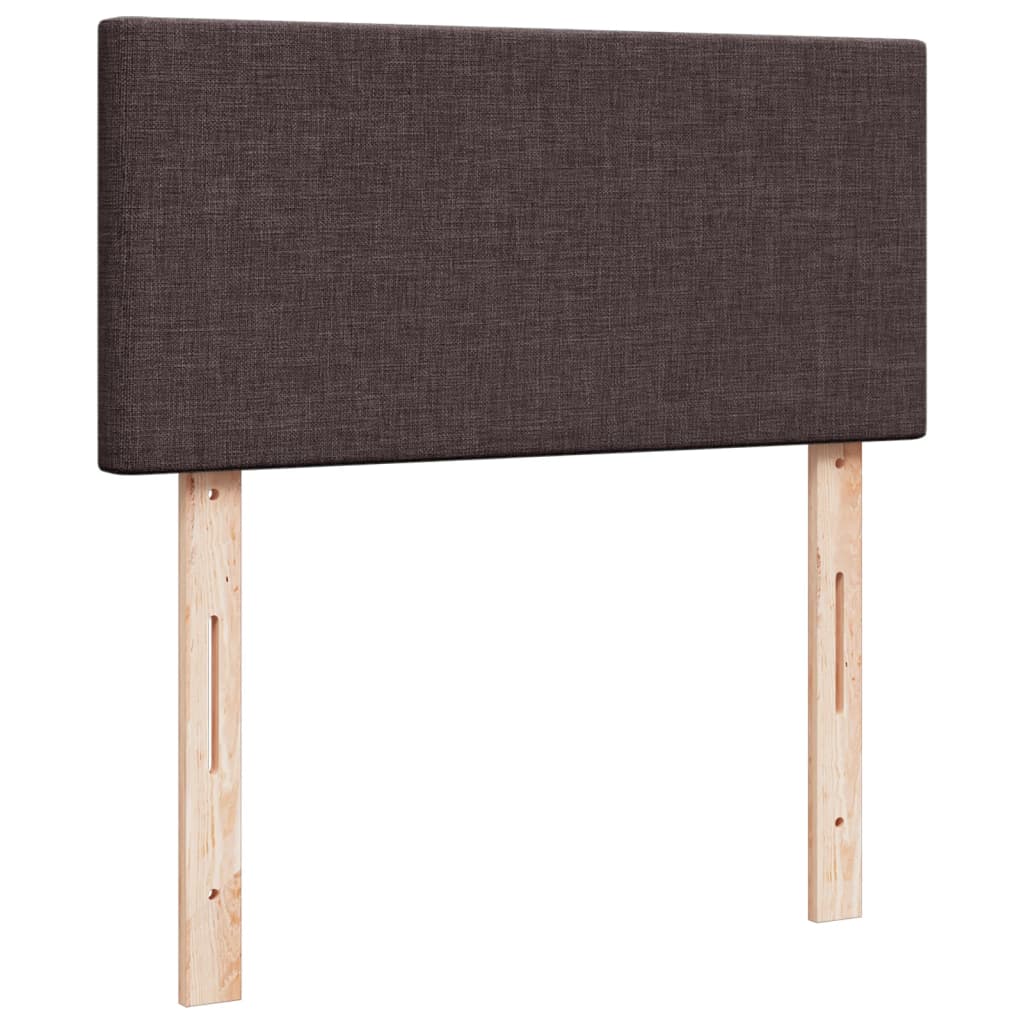 Box Spring Postel S Matrací Textil Tmavě Hnědá