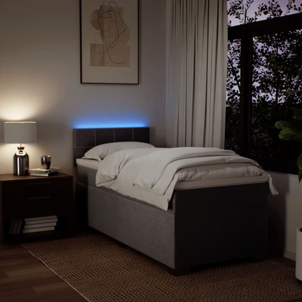 Box Spring Postel S Matrací Textil Taupe