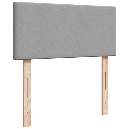 Box Spring Postel S Matrací Textil Světle Šedá