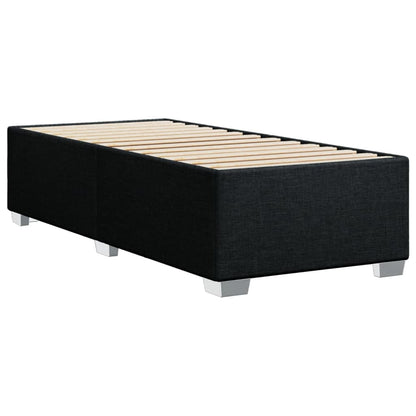 Box Spring Postel S Matrací Černá Textil Černá