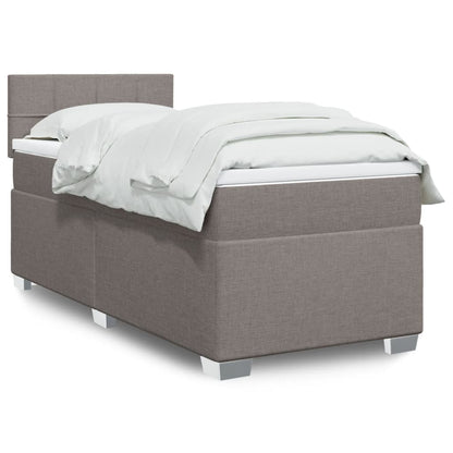 Box Spring Postel S Matrací Textil Taupe