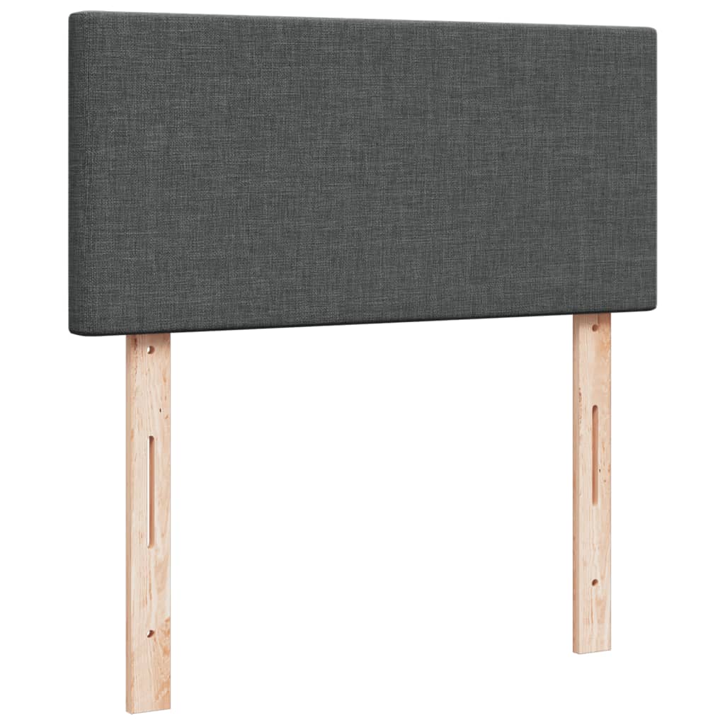 Box Spring Postel S Matrací Textil Tmavě Šedá