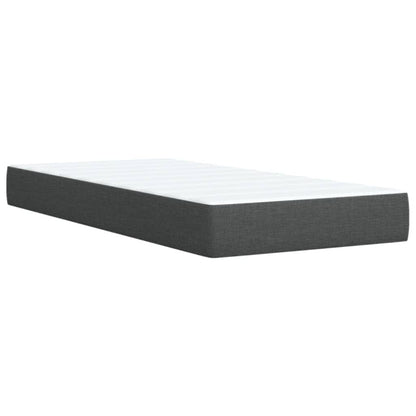 Box Spring Postel S Matrací Textil Tmavě Šedá