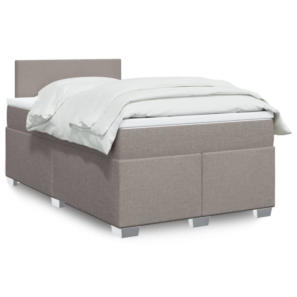 Box Spring Postel S Matrací Textil Taupe