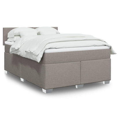 Box Spring Postel S Matrací Textil Taupe