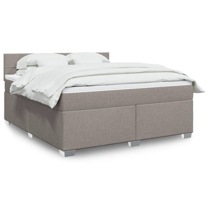 Box Spring Postel S Matrací Textil Taupe