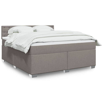 Box Spring Postel S Matrací Textil Taupe