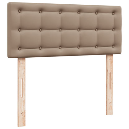 Box Spring Postel S Matrací Cappuccino 90X190 Cm Umělá Kůže