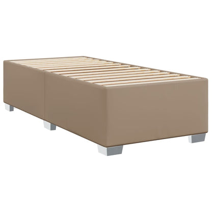 Box Spring Postel S Matrací Cappuccino 90X190 Cm Umělá Kůže