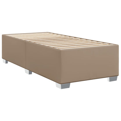 Box Spring Postel S Matrací Cappuccino 90X200 Cm Umělá Kůže