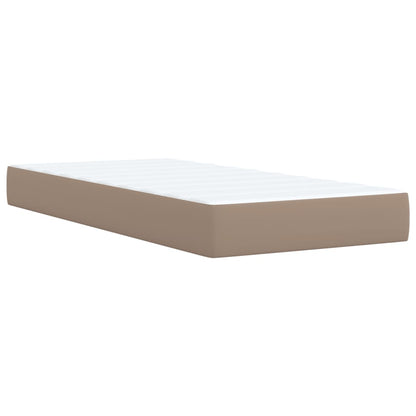 Box Spring Postel S Matrací Cappuccino 90X200 Cm Umělá Kůže