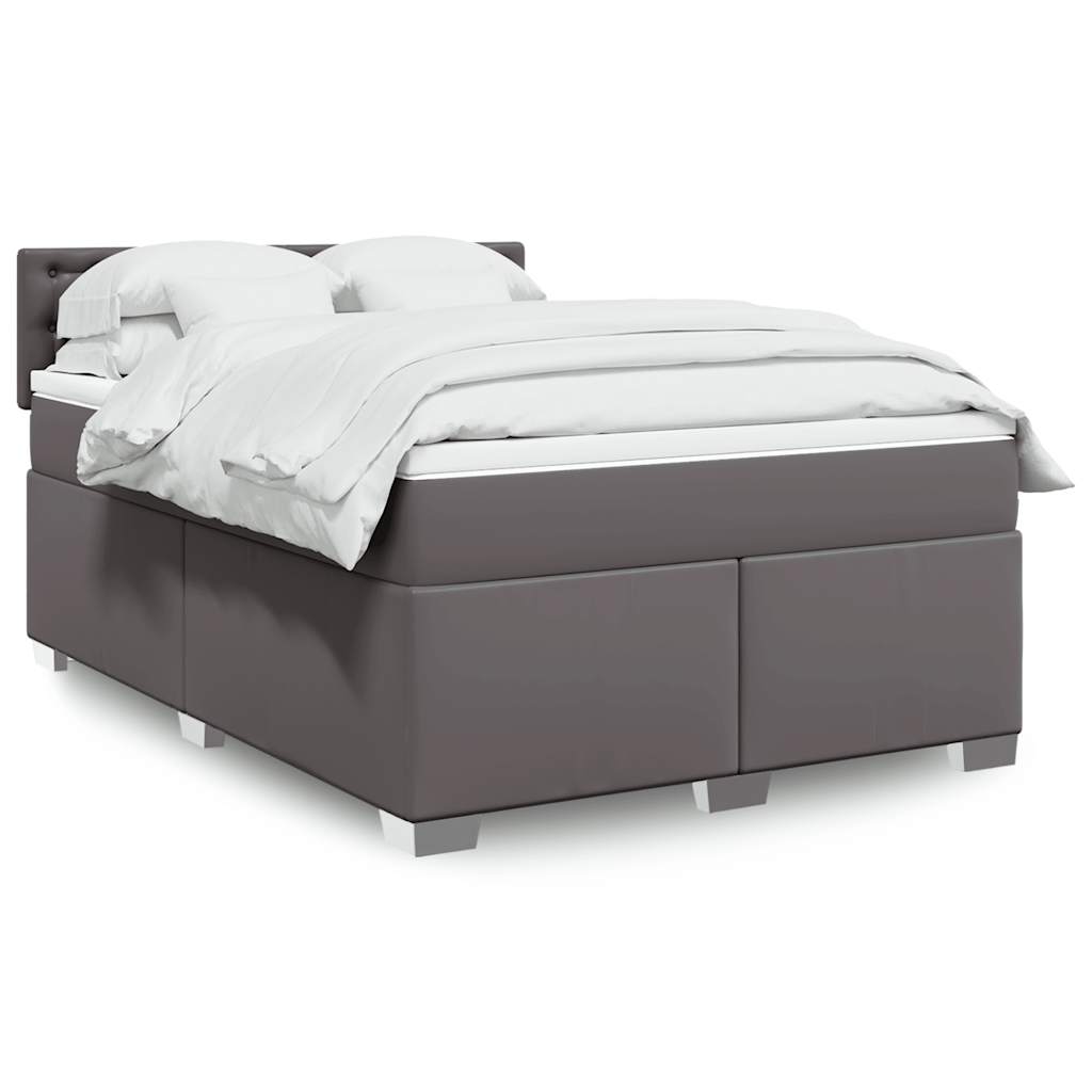 Box Spring Postel S Matrací Umělá Kůže
