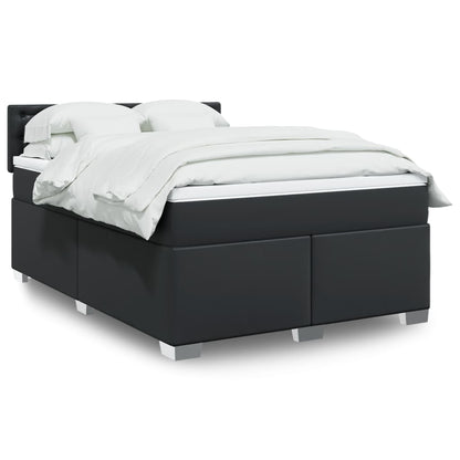 Box Spring Postel S Matrací Umělá Kůže