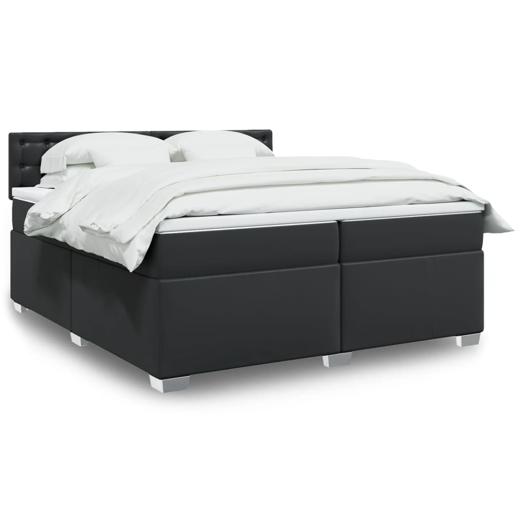 Box Spring Postel S Matrací Umělá Kůže