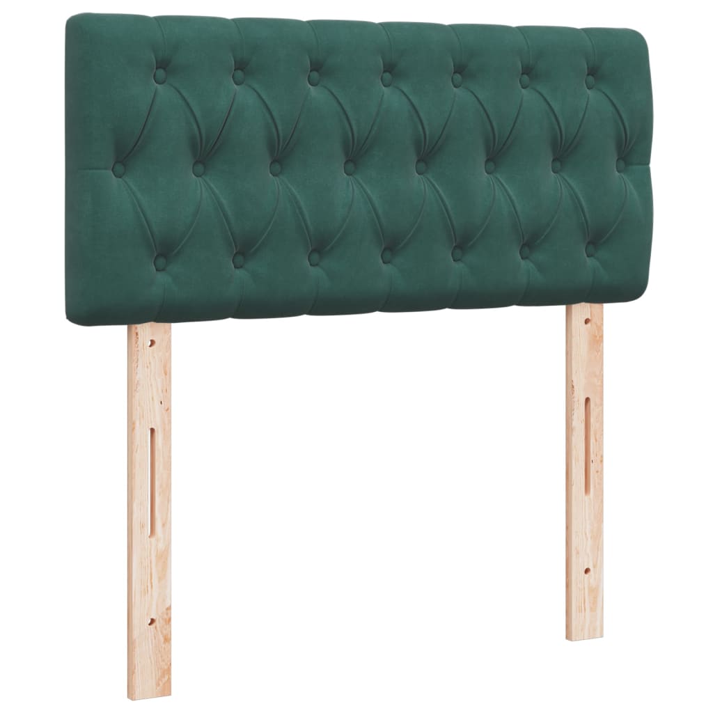Box Spring Postel S Matrací Samet Tmavě Zelená