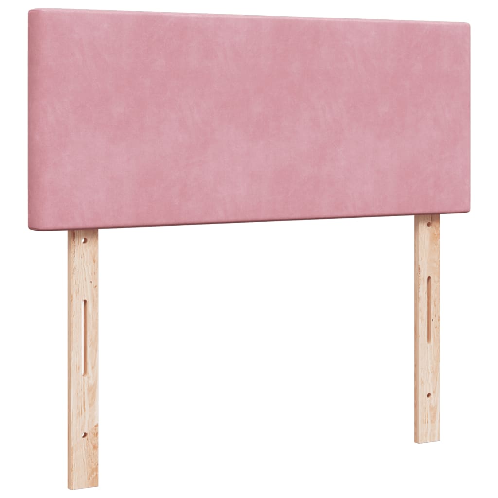 Box Spring Postel S Matrací Samet Růžová