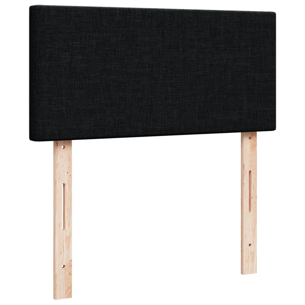 Box Spring Postel S Matrací Černá Textil Černá