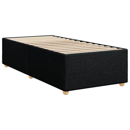 Box Spring Postel S Matrací Černá Textil Černá