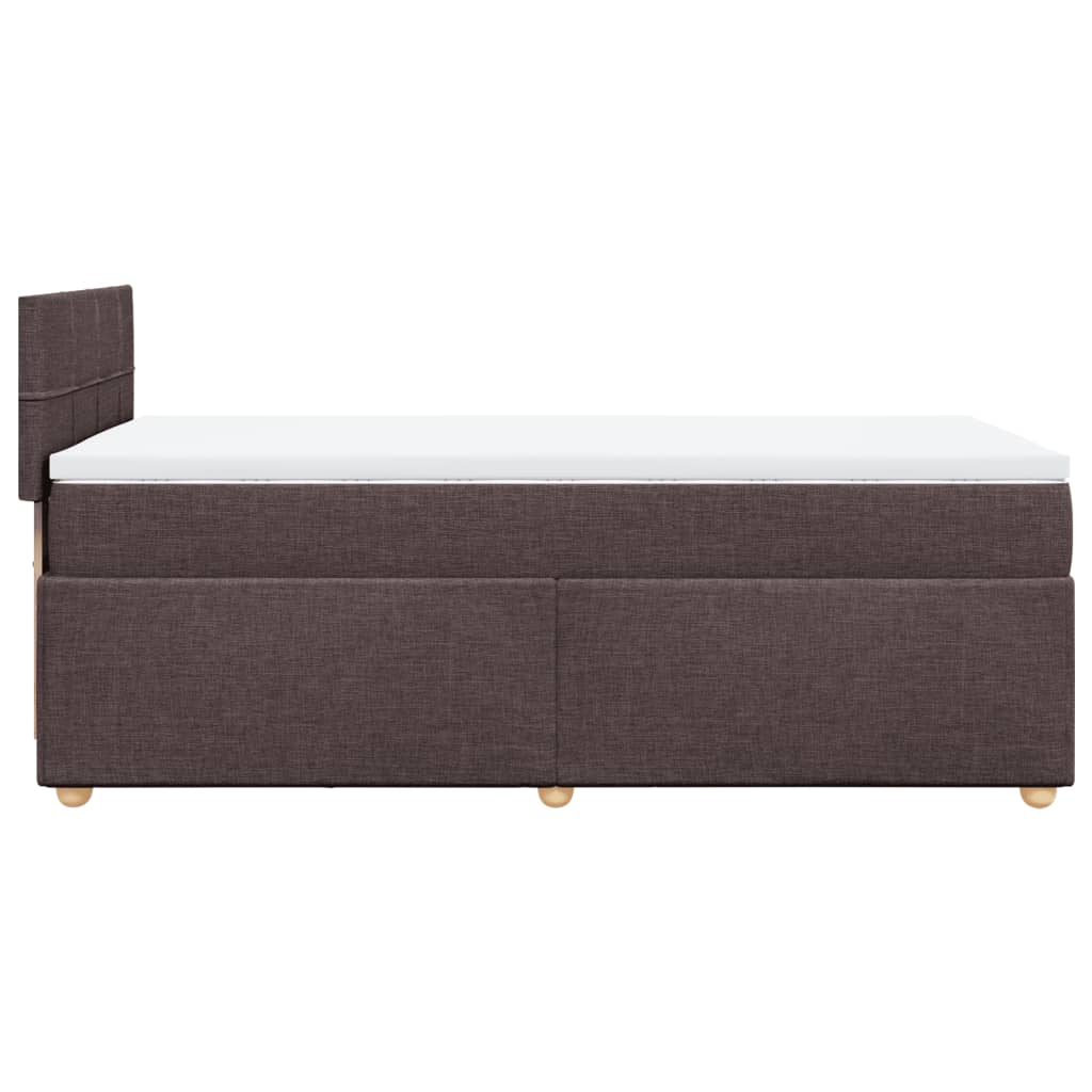 Box Spring Postel S Matrací Tmavě Hnědá 80X200 Cm Textil