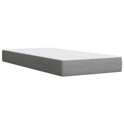 Box Spring Postel S Matrací Textil Světle Šedá