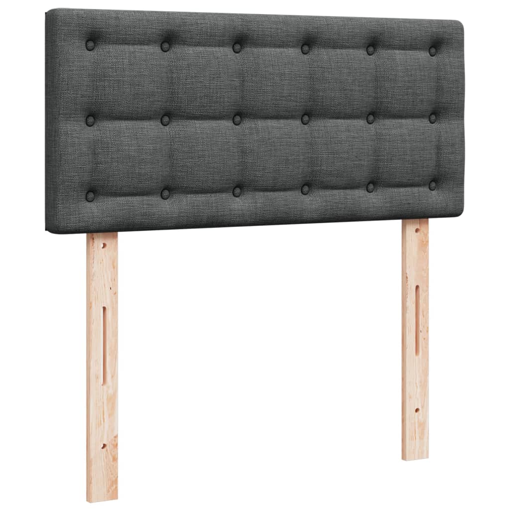 Box Spring Postel S Matrací Textil Tmavě Šedá