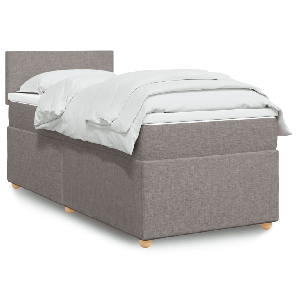 Box Spring Postel S Matrací Textil Taupe