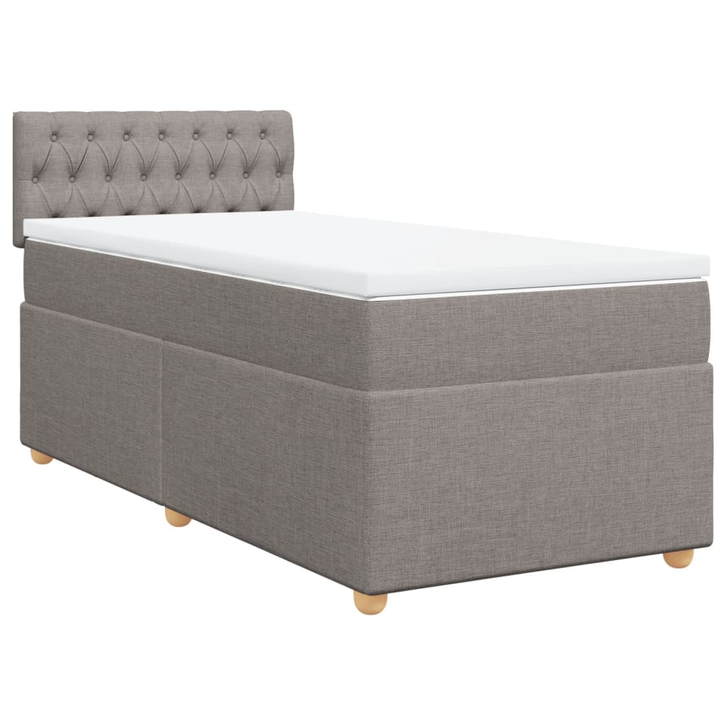 Box Spring Postel S Matrací Textil Taupe