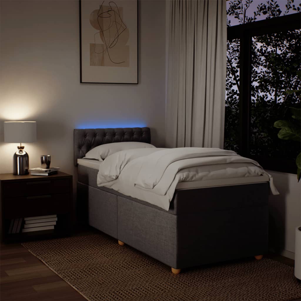 Box Spring Postel S Matrací Textil Taupe